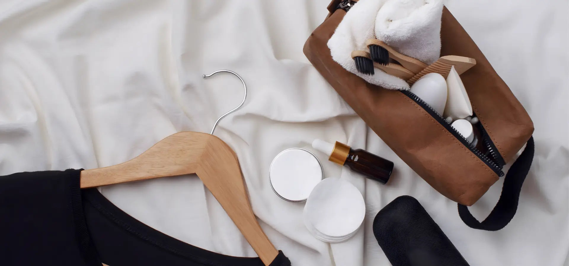 Bannière ordinateur trousse de toilette