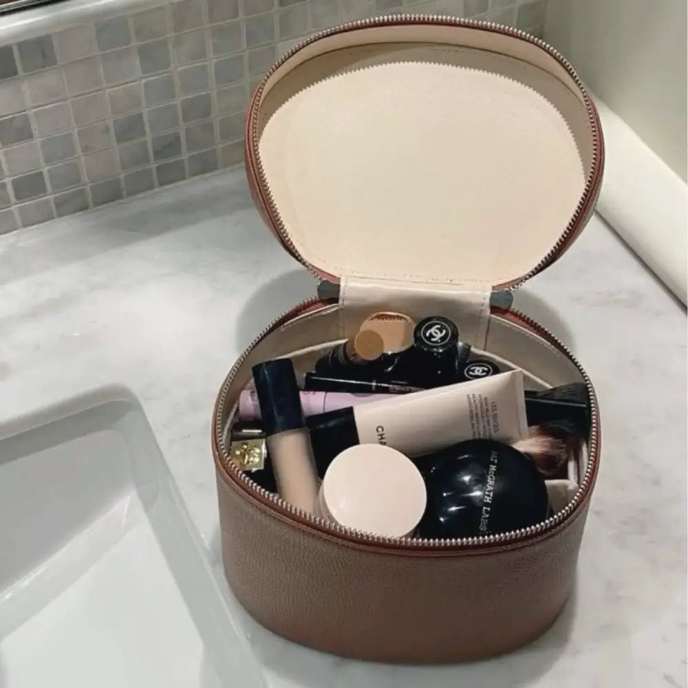 grande trousse de toilette femme cuir