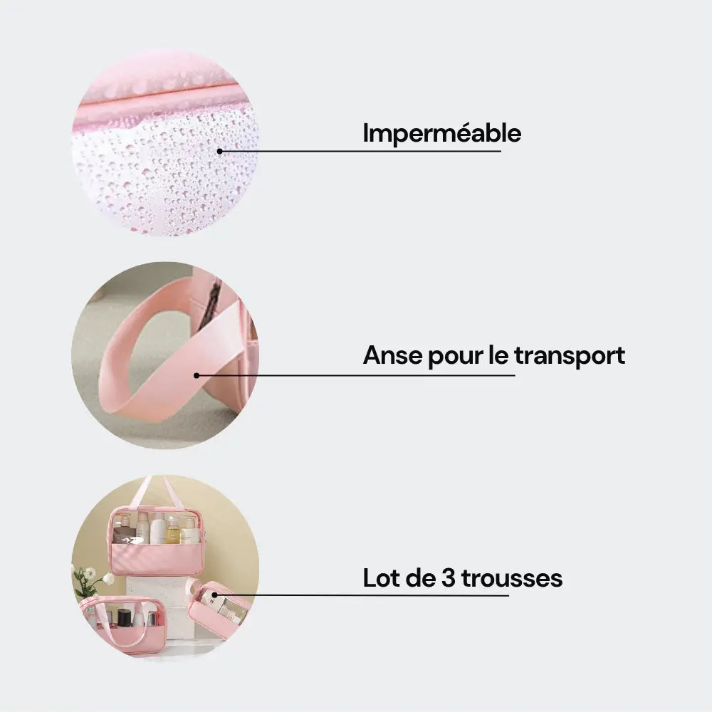 grande trousse de toilette transparente consignes
