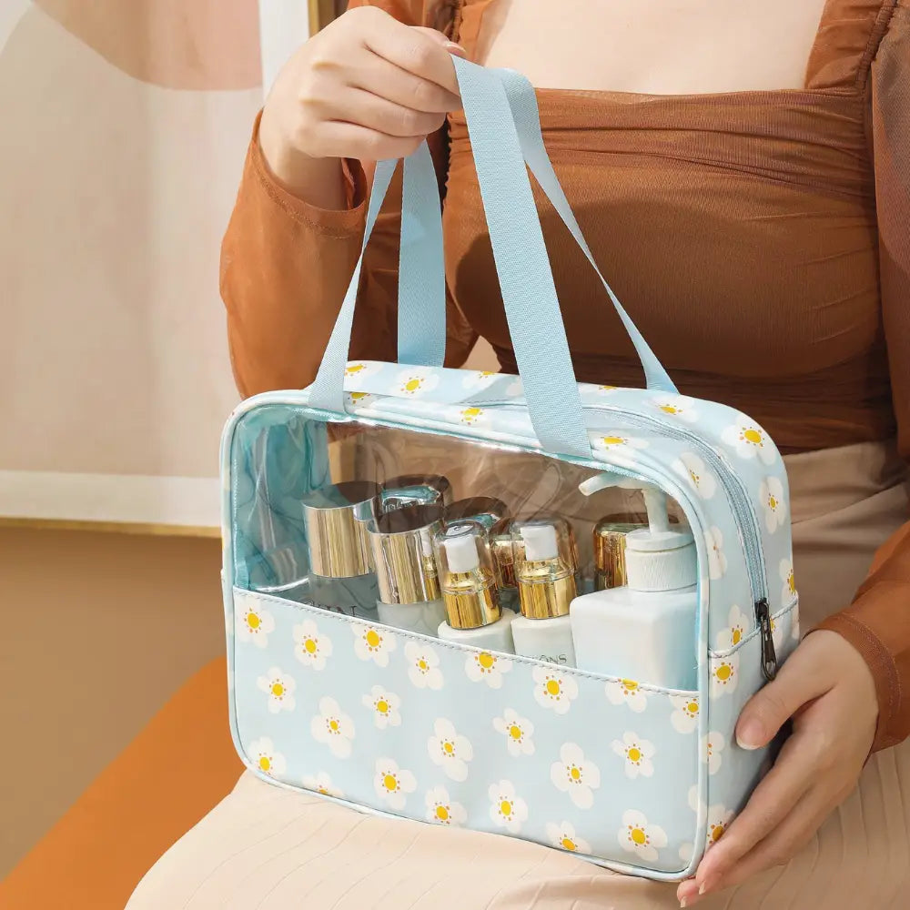 grande trousse de toilettes fleurs