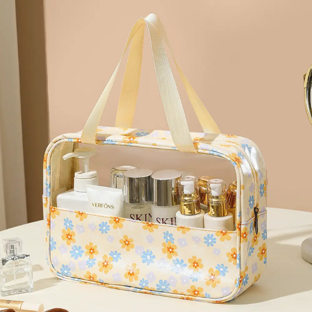 grande trousse de toilettes jaune