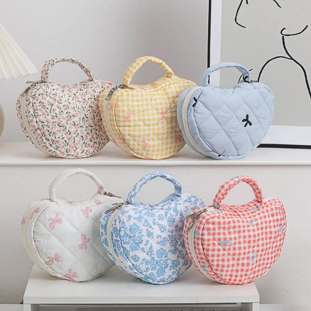 trousse de toilette coeur avec anse