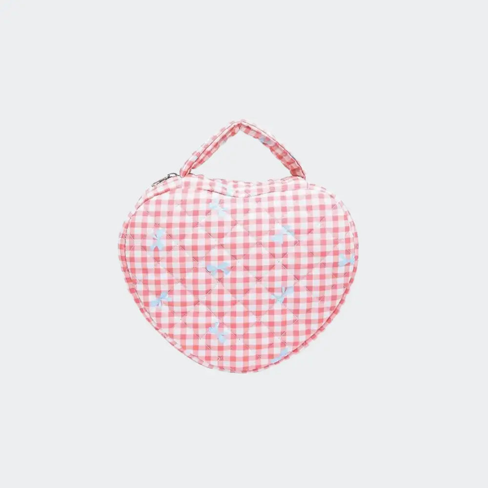 trousse de toilette coeur rose