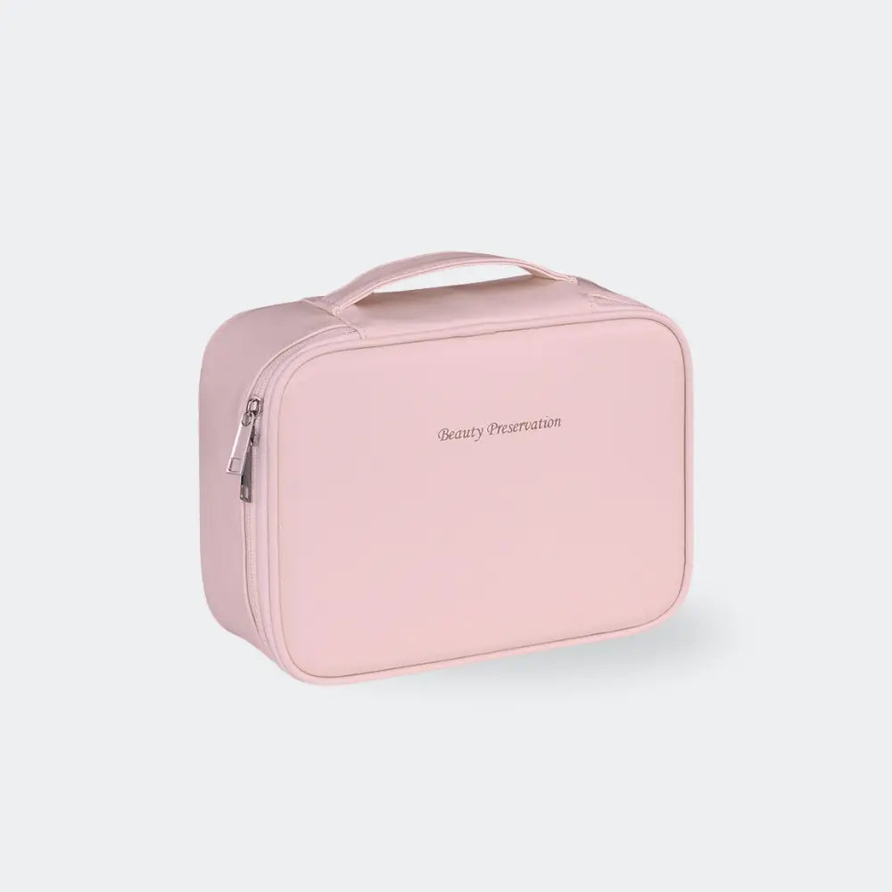 trousse de toilette cuir rose