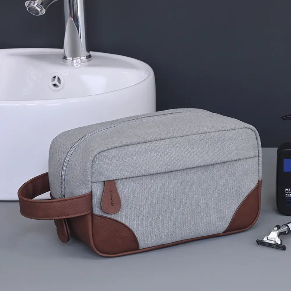 trousse de toilette homme voyage gris