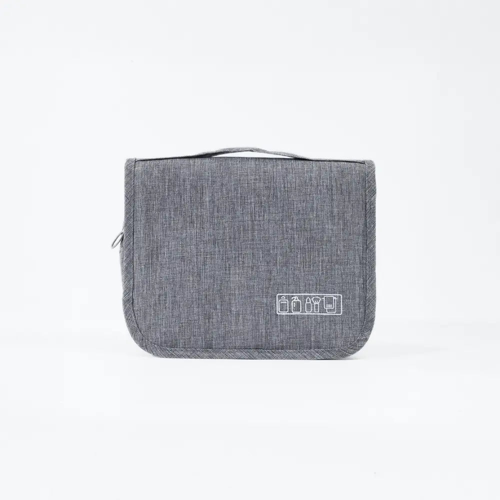 trousse de toilette suspendre gris