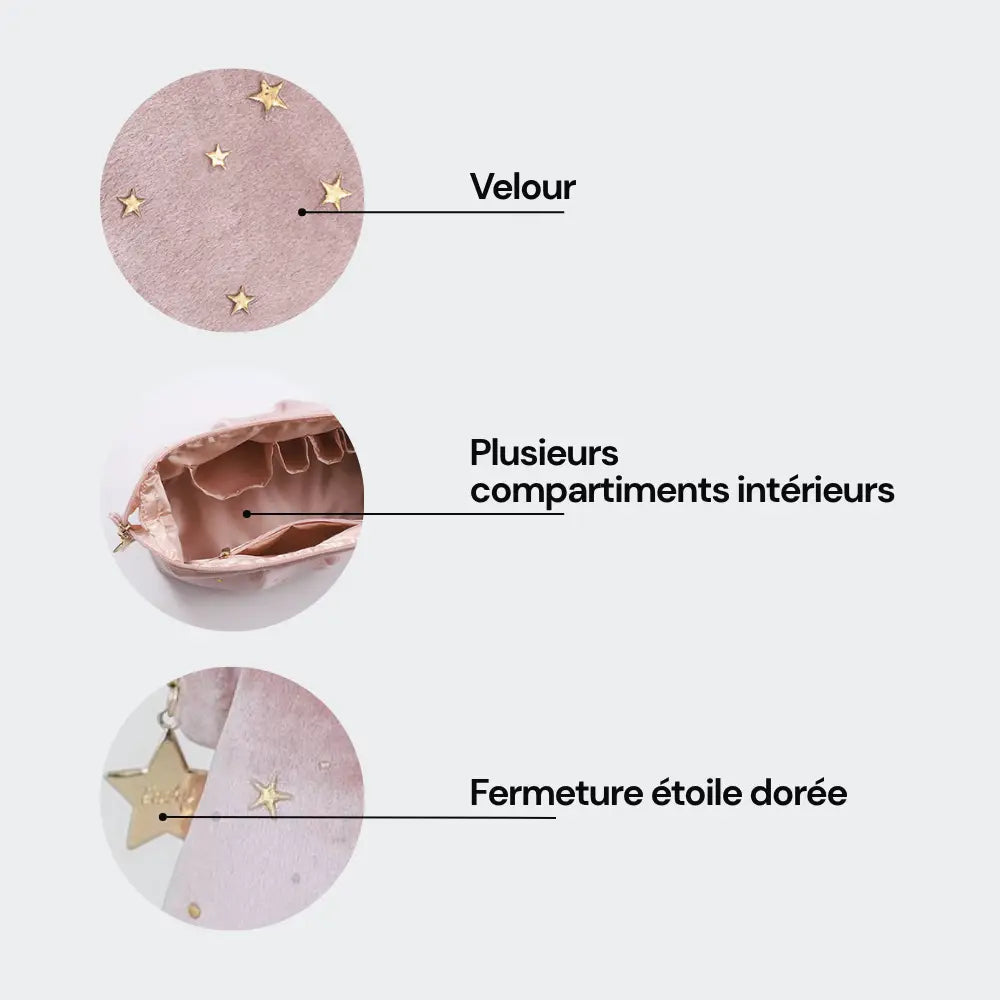 trousse de toilette velours consignes