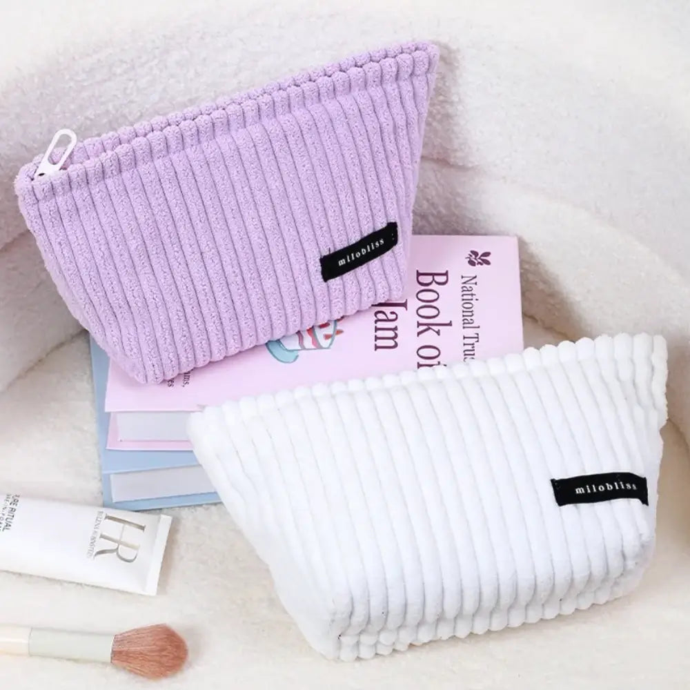 trousse de toilette velours côtelé femme