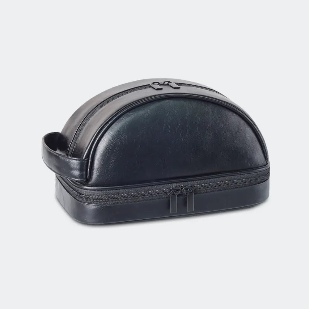 trousse de toilettes homme cuir noir