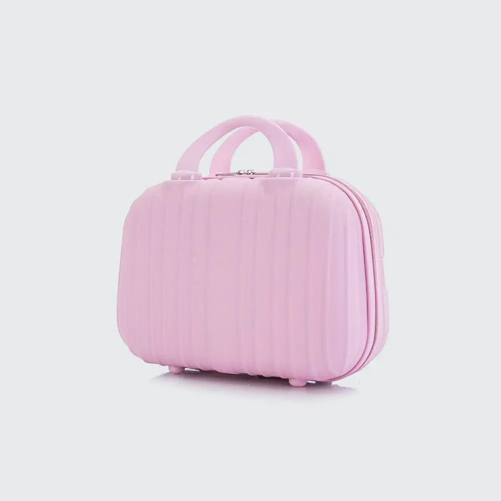 trousse de toilettes vanity rigide rose bonbon